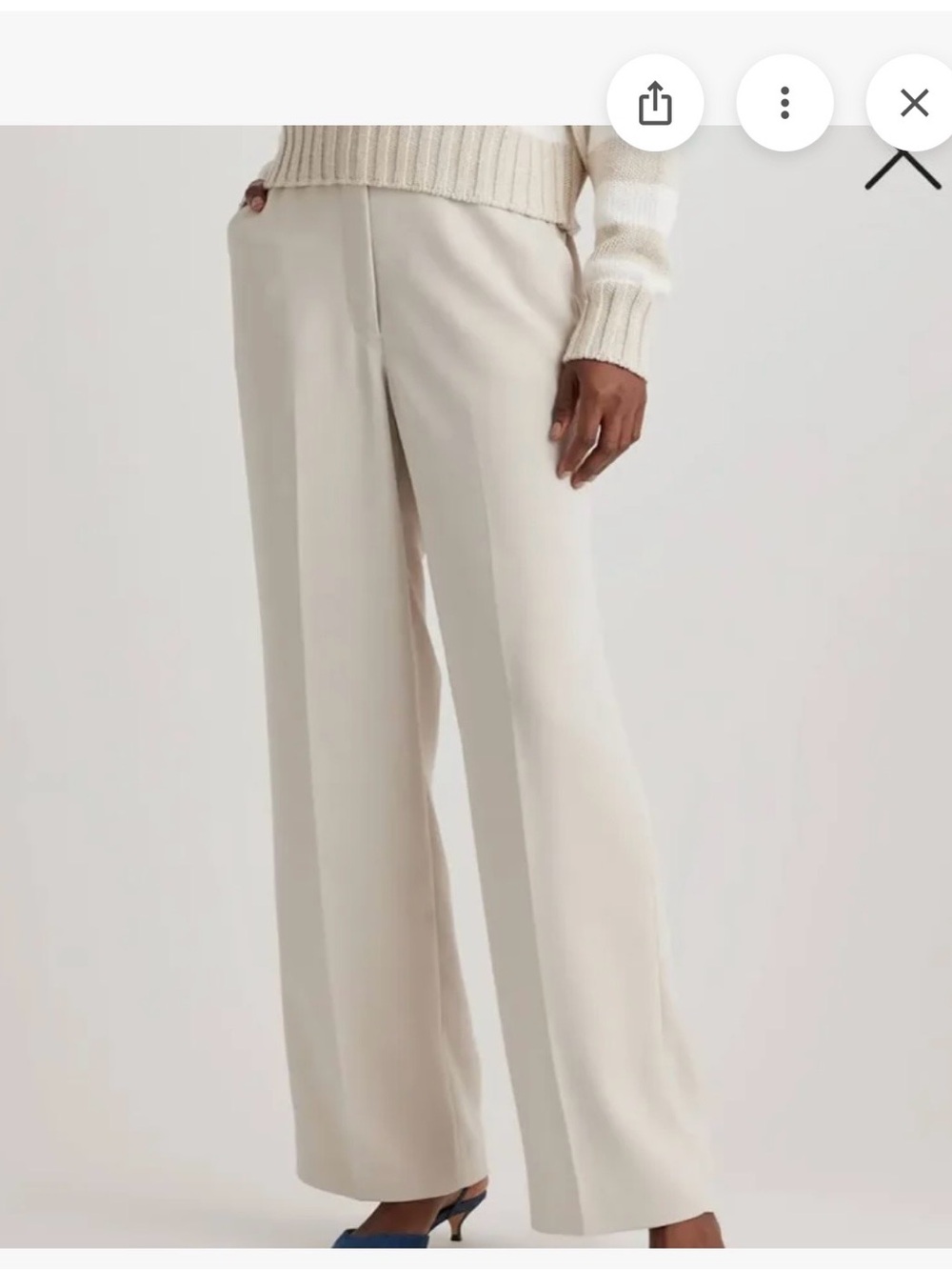 Quince Stretch Crepe Classic Trouser in Sand, size 0
